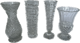 Vases verre transparents - modèle moyen